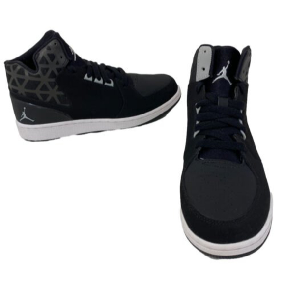 NIKE Jordan Boys 1 Flight 3 BG Hi-Top Black Basketball Sneakers Size 6.5
